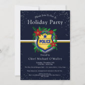 Police Christmas Elegant Holiday Party 招待状 (正面)