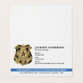 Police Department Employee Law Enforcement Logo 名刺 (外部フラット)