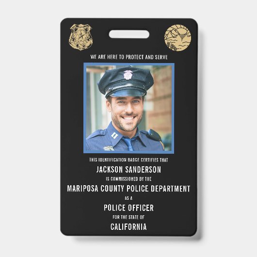Police Department Law Enforcement Employee ID バッジ (正面)