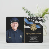 Police Department Law Enforcement Retirement Photo 招待状 (スタンド正面)