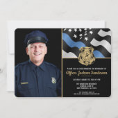 Police Department Law Enforcement Retirement Photo 招待状 (正面)