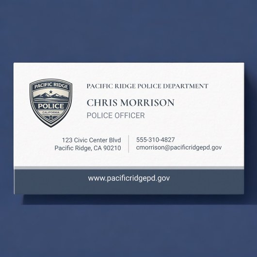 Police Department Logo Business Card 名刺