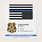 Police Department Logo Law Enforcement Officer 名刺 (外部フラット)