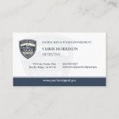 Police Detective Logo Modern Business Card 名刺 (正面)