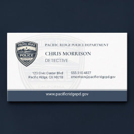 Police Detective Logo Modern Business Card 名刺