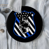 Police Dog Badge Pin Button Larger 缶バッジ (インサイチュ)