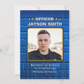 Police Graduation Party with Photo 招待状 (裏面)