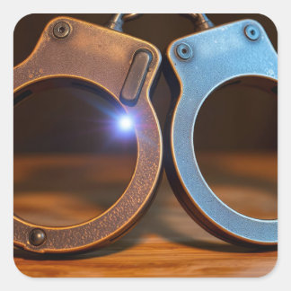 Police handcuffs スクエアシール