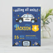 Police Invitation for Birthday Party Cops 招待状 (スタンド正面)