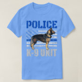 Police K9 Unit Thin Blue Line Officer Dog Costume Tシャツ (デザイン正面)