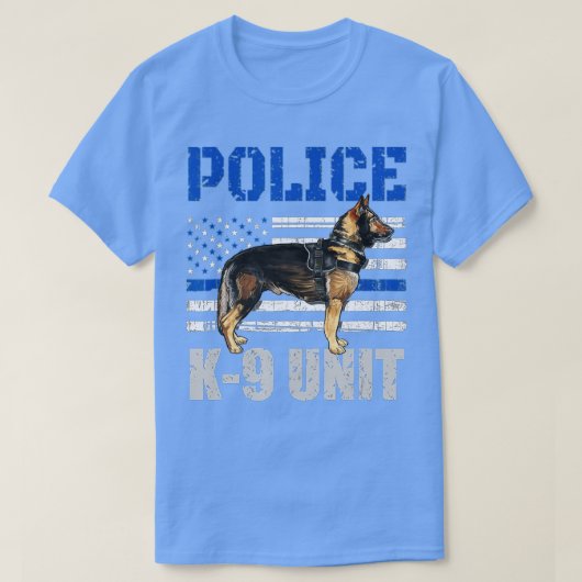 Police K9 Unit  Thin Blue Line Officer Dog Costume Tシャツ (デザイン正面)