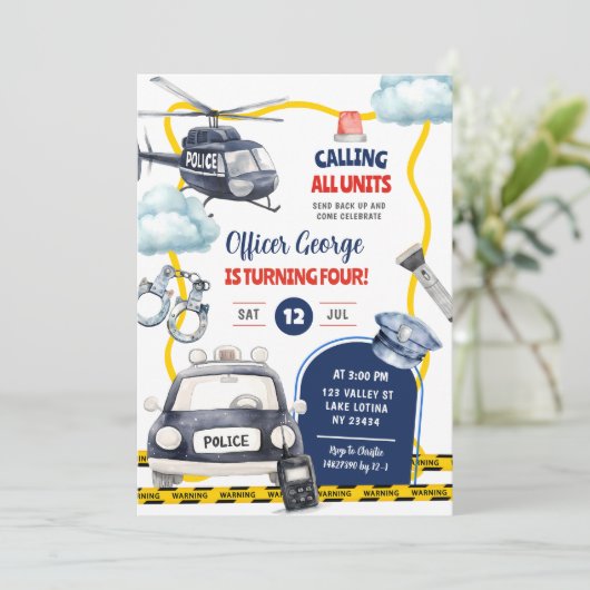 Police Kid's Birthday 招待状 (スタンド正面)
