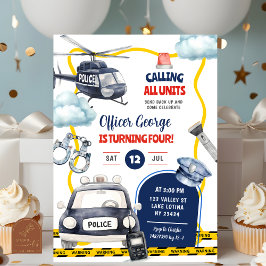 Police Kid's Birthday 招待状