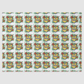 Police Merry Christmas Shield with Poinsettia  薄葉紙 (正面)