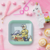 Police Motorcycle Officer Law Enforcement ペーパープレート (パーティー)