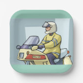 Police Motorcycle Officer Law Enforcement ペーパープレート (正面)