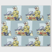 Police Motorcycle Officer Law Enforcement ラッピングペーパー (フラット)