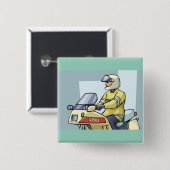 Police Motorcycle Officer Law Enforcement 缶バッジ (正面&裏面)