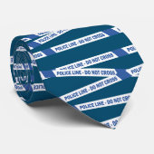 Police Officer Blue Crime Scene Tape Retirement ネクタイ (ロール)