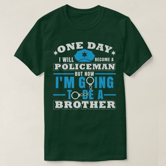 Police Officer Brother Policeman Pregnancy Announc Tシャツ (デザイン正面)