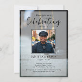 Police Officer Celebration of Life Photo, Funeral 招待状 (正面)
