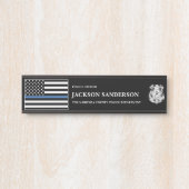 Police Officer Department Law Enforcement Logo サインプレート (正面)