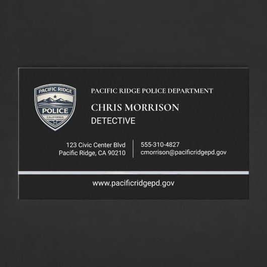 Police Officer Detective Logo Business Card 名刺