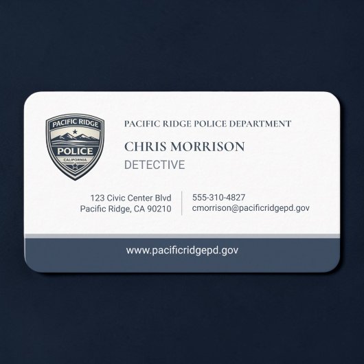 Police Officer Detective Logo Business Card 名刺