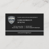 Police Officer Detective Logo Business Card 名刺 (正面)