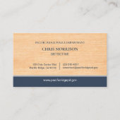 Police Officer Detective Wood Logo Business Card 名刺 (正面)