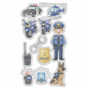 👮‍♂️ Police Officer K9 Dog Patrol Vinyl Sticker シール (正面)
