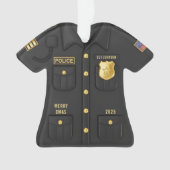 Police Officer Law Enforcement Cop Shirt Christmas オーナメント (正面)