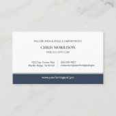 Police Officer Law Enforcement Logo Business Card 名刺 (正面)