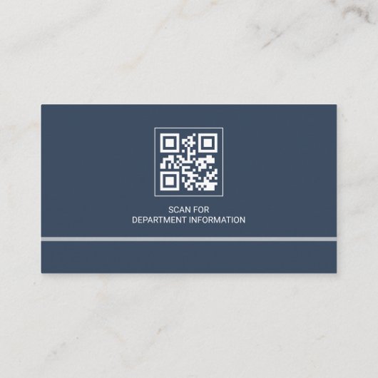 Police Officer Law Enforcement QR Code 名刺 (裏面)