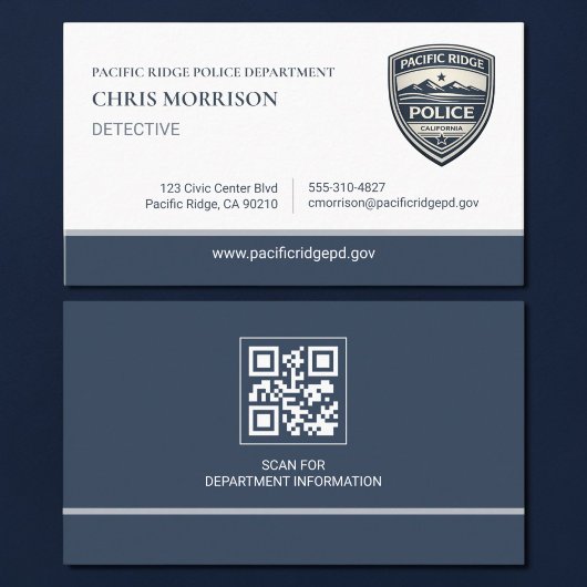 Police Officer Law Enforcement QR Code 名刺