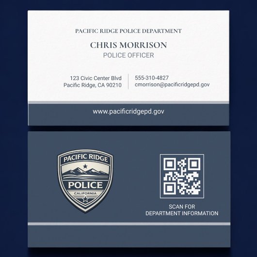Police Officer Law Enforcement QR Code Logo 名刺