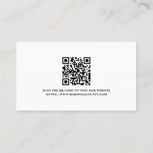 Police Officer Law Enforcement QR Code Logo 名刺 (裏面)