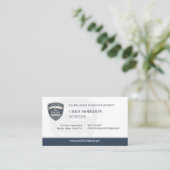 Police Officer Logo Modern Business Card 名刺 (スタンド正面)