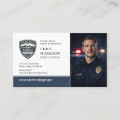 Police Officer Photo Law Enforcement Business Card 名刺 (正面)