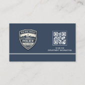 Police Officer Photo Logo QR Code 名刺 (裏面)