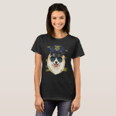 Police Officer Pomeranian Cop Crime Scene K9 Pom D Tシャツ (正面フル)
