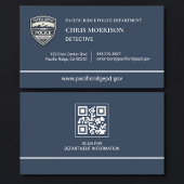 Police Officer QR Code Business Card 名刺