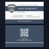 Police Officer QR Code Professional Business Card 名刺