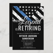 Police Officer Retirement Party Law Enforcement 招待状 (正面/裏面)