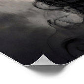 Police Officer Tribute Blue Line American Flag Art ポスター (角)