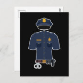 Police Officer Uniform Kids Carnival ポストカード (正面/裏面)