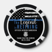 Police Retirement Law Enforcement Officer Flag ポーカーチップ (裏面)