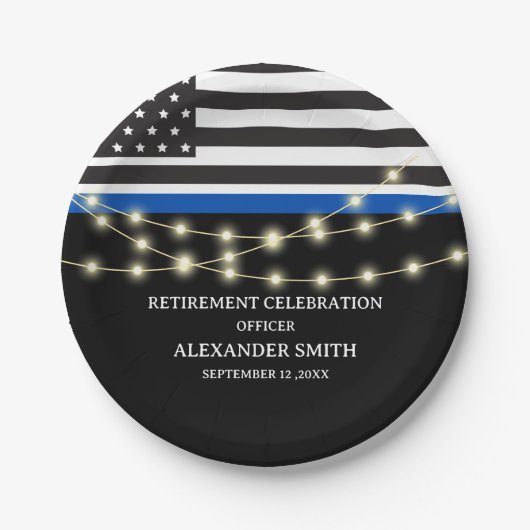 Police Retirement Party ペーパープレート (正面)