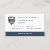 Police Sergeant Logo Business Card 名刺 (正面)