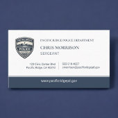 Police Sergeant Logo Business Card 名刺
